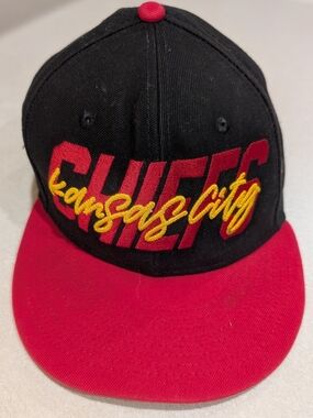 Kansas City Chiefs Hat Black Red New Era Embroidered Football 9FORTY Adjustable